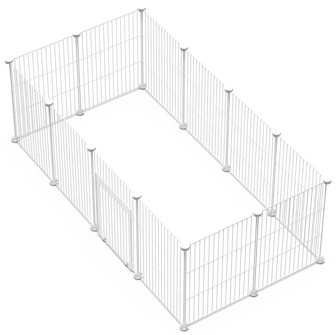 LANGXUN DIY Kleintier-Laufstall, Haustier-Laufstall mit T¡§1r, Kaninchen- & Meerschweinchenk?fig, We