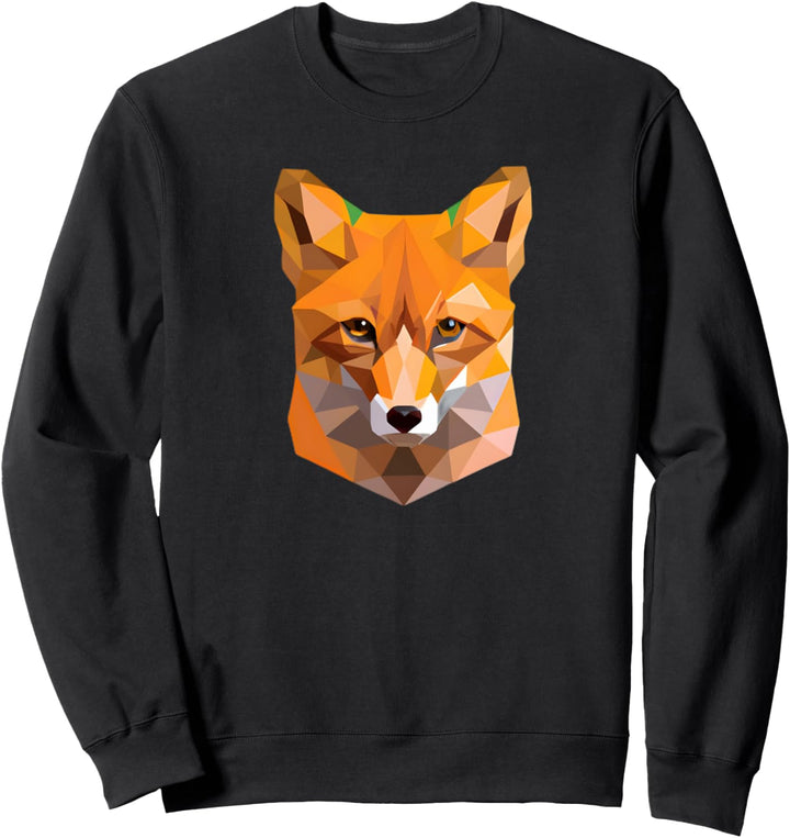 Fox Abstract Polygon Art Cooles geometrisches Wildtier Sweatshirt