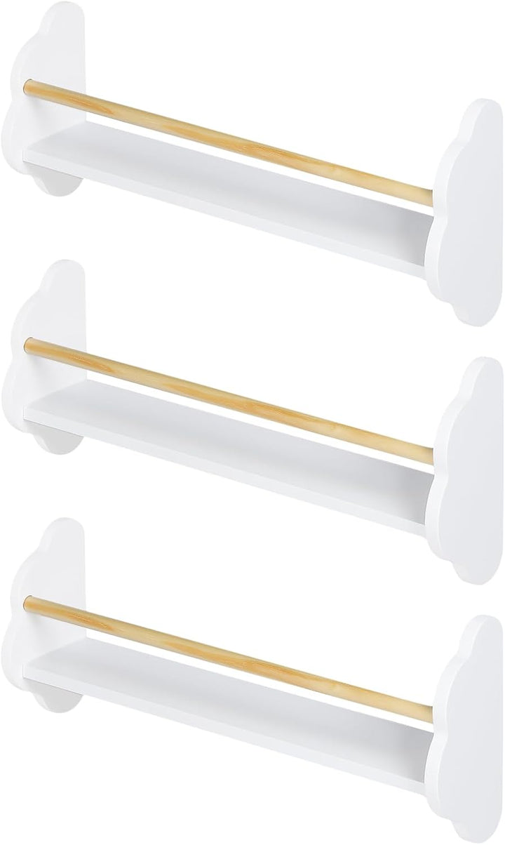 WOLTU Bücherregal Kinder Wand 3er Set, Wandregal Kinderzimmer, Kinderregal für Buchaufbewahrung, aus