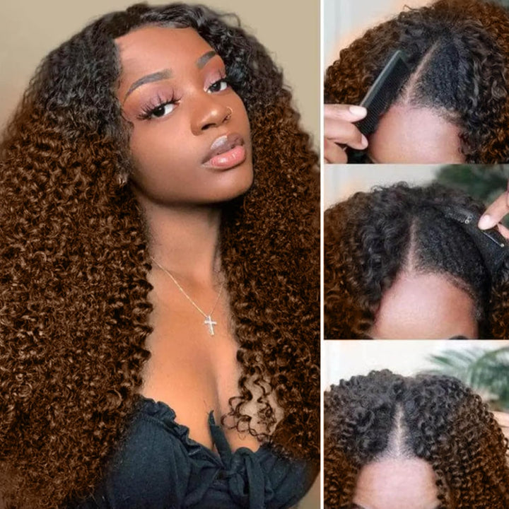 Hight Light V Part Wig Human Hair for Women 10A Upgraded U part Wig Human Hair Beginner Friendly 150