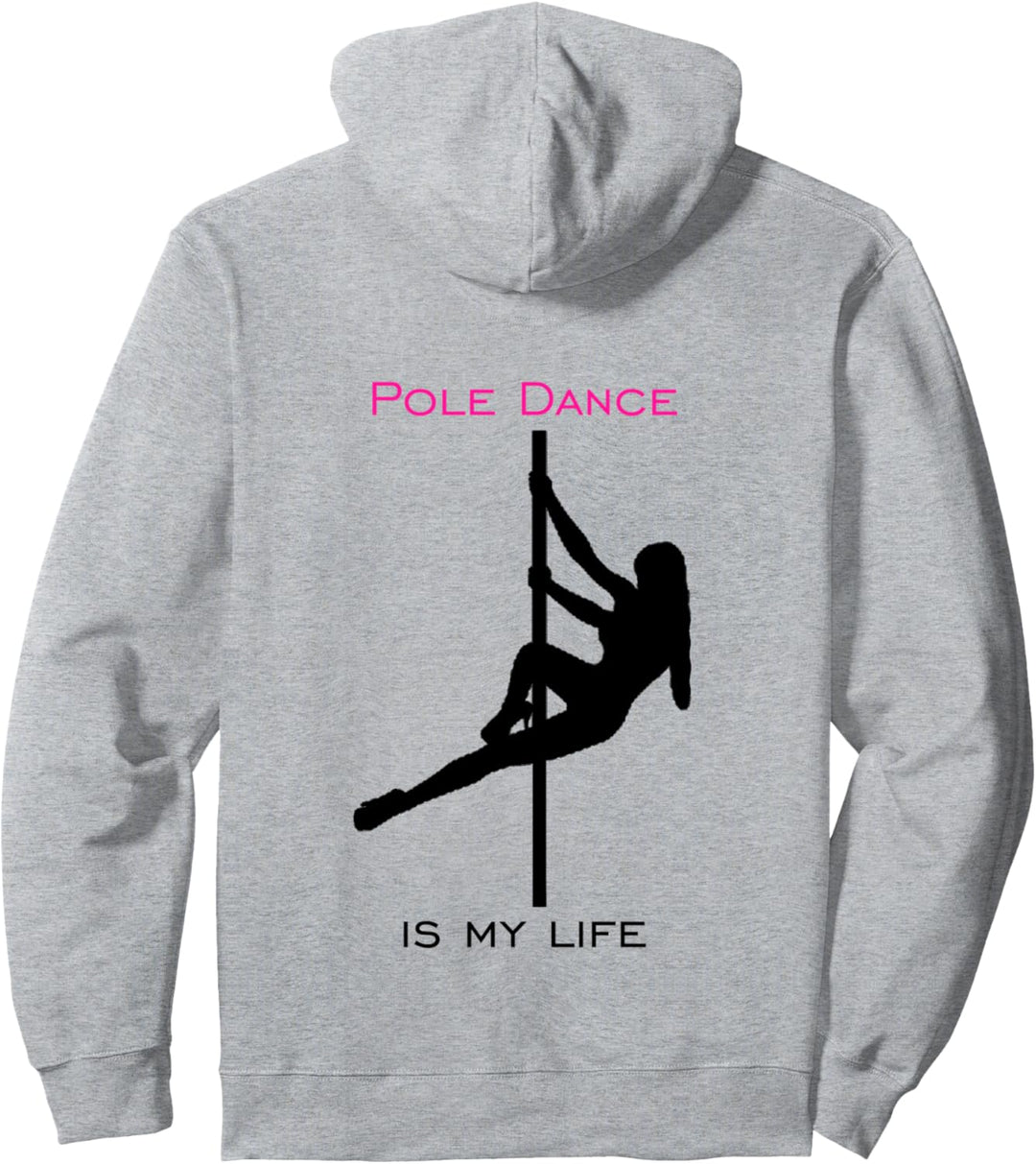 Pole Dance Studio Silhouette Pole-Dancer Figur Damen Pullover Hoodie