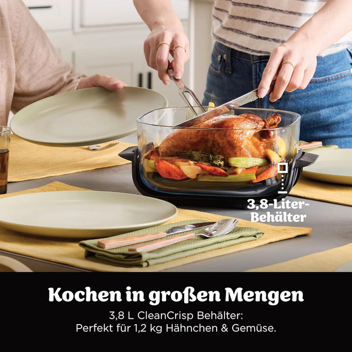Ninja CRISPi Tragbare Heissluftfritteuse mit Tragetasche, 3,8 l & 1,4 l, 4-in-1: Heissluftfrittieren