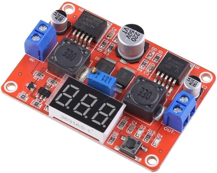 TECNOIOT 5 stücke Digitalanzeige DC-DC Step Up Down Buck Boost Konverter LM2577S LM2596S