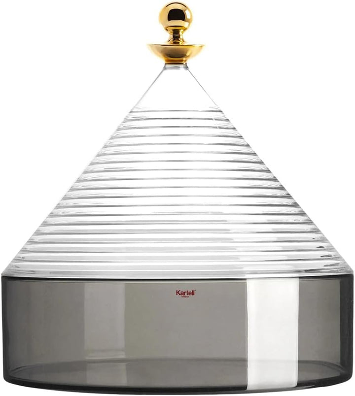 Kartell Trullo Aufbewahrungsbehälter kristallklar- rauch, 27 x 25 cm Kristallklar - Rauch, Kristallk