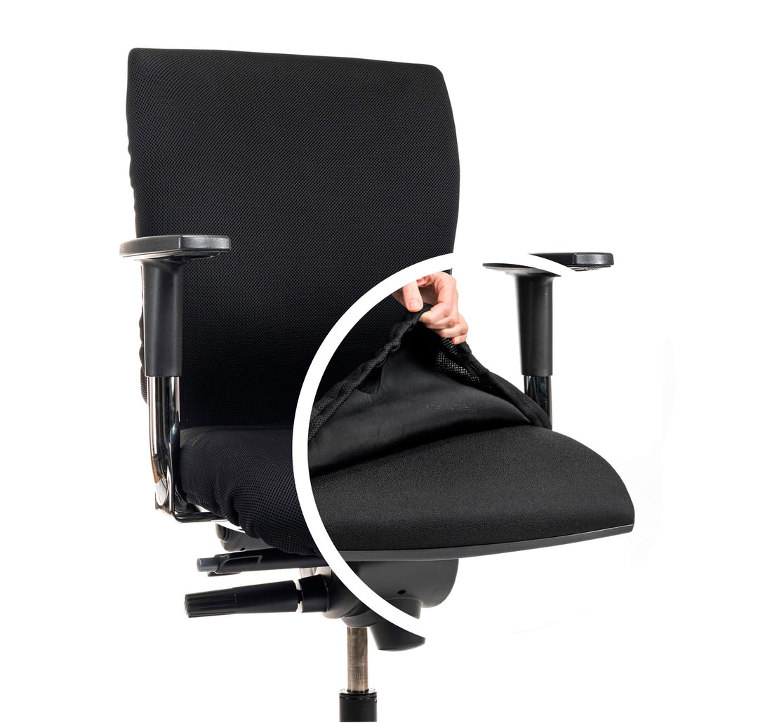 Bürostuhlbezug für die SITZFLÄCHE (Grösse Standard) - Sitzflächengrösse ca. 40-52 cm Breite und ca.