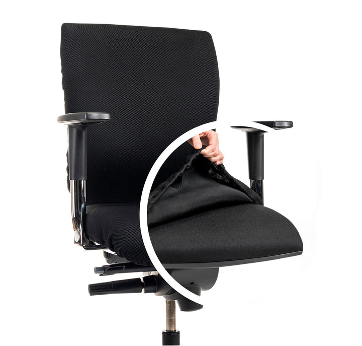 Bürostuhlbezug für die SITZFLÄCHE (Grösse Standard) - Sitzflächengrösse ca. 40-52 cm Breite und ca.