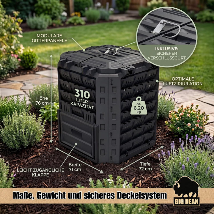 Komposter Garten 310 Liter Made in Europe