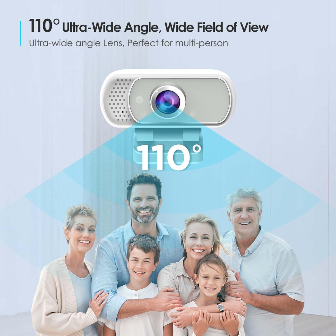 Webcam with Tripod Privacy Shutter: 1080P FHD Web Camera with Mic, Plug & Play USB A USB C Webcam wi