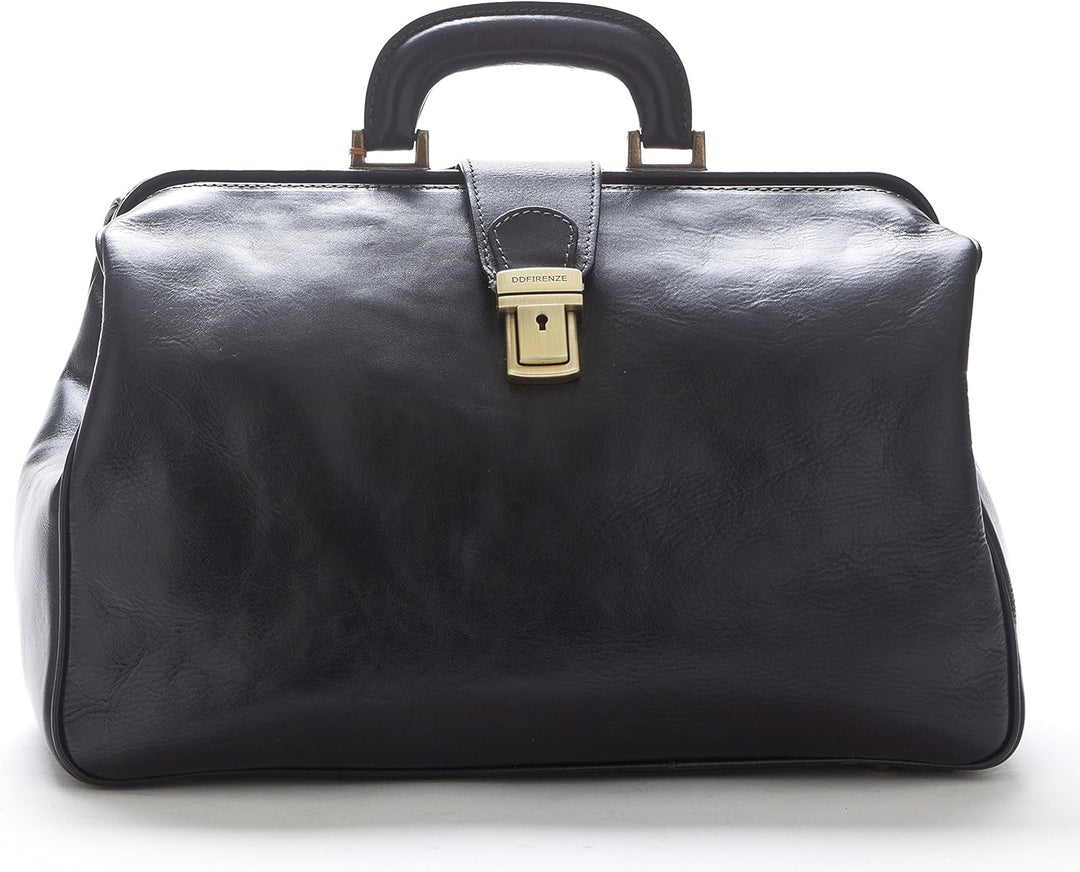Arzttasche aus Echtem Leder - D&D0203 - Made in Italy (Dulkenbraun), Dulkenbraun