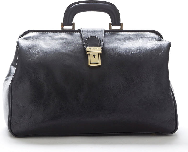 Arzttasche aus Echtem Leder - D&D0203 - Made in Italy (Dulkenbraun), Dulkenbraun