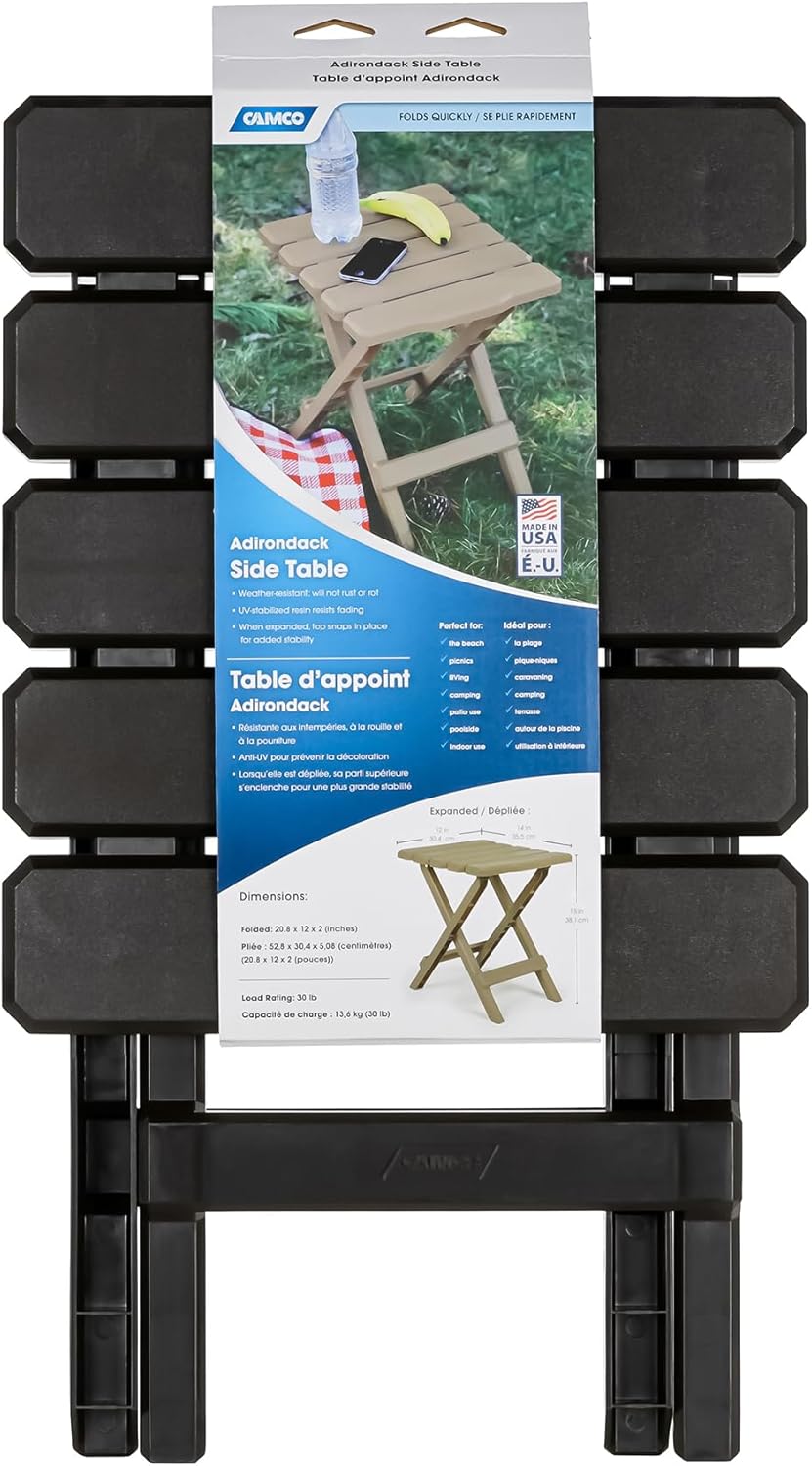 Camco 51882 Patio-Side-Tables Regular Braun, Regular Braun