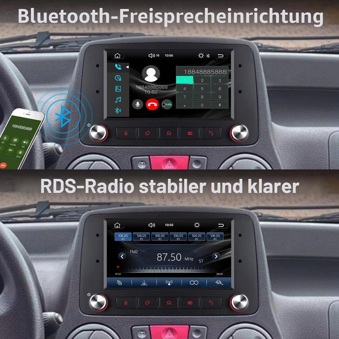 Autoradio Für FIAT Panda 169 (2003-2012) Mit Wireless Carplay Android Auto Mirror link,Autoradio Mit