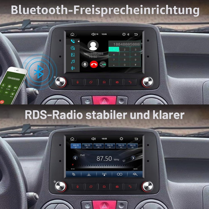 Autoradio Für FIAT Panda 169 (2003-2012) Mit Wireless Carplay Android Auto Mirror link,Autoradio Mit