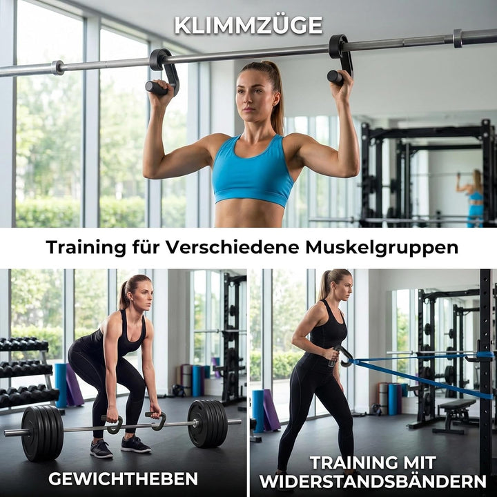 2 Pcs Double D Fitness Griffe 90 Grad Haken Klimmzug Griffe Kabelzug Rudergriff Pull up Grips für Ru