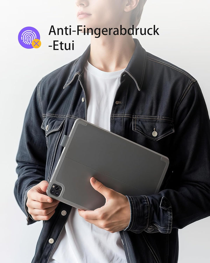 Inateck Tastatur Hülle Kompatibel mit Air 13 Zoll (M3/M2,2025/2024), Ultraleichte Tastatur Hülle für