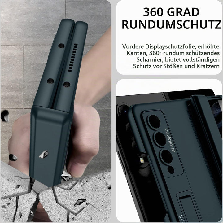 Miimall Kompatibel mit Samsung Galaxy Z Fold 4 Hülle mit Displayschutz Anti-Peeping+Magnetischer Sch