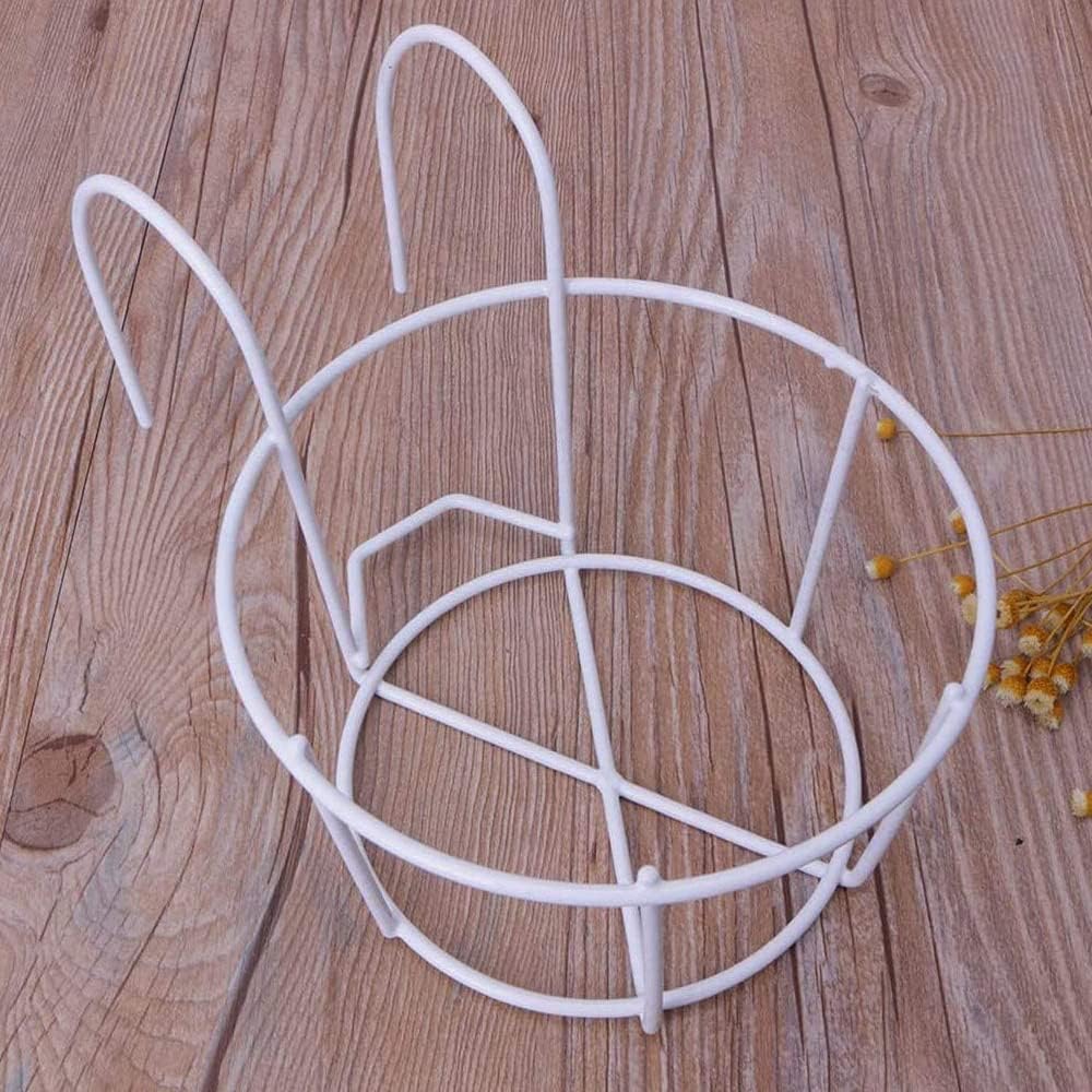 Bhina 2 Stücke Geländer Pflanzgefässe Blumentopf,Blumentopfhalter,Runder Blumentopf Garteneisen,Blum
