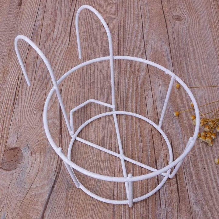 Bhina 2 Stücke Geländer Pflanzgefässe Blumentopf,Blumentopfhalter,Runder Blumentopf Garteneisen,Blum