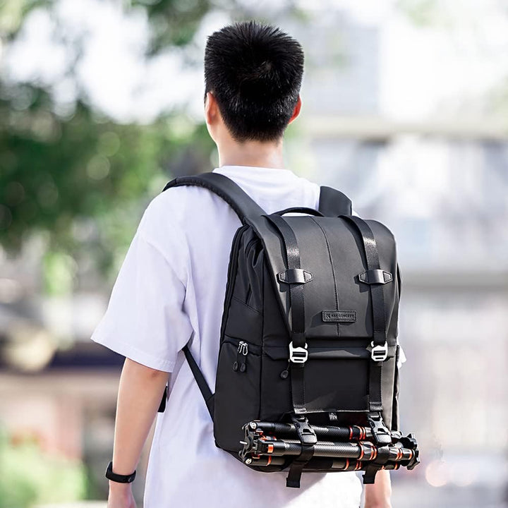 K&F CONCEPT Kamerarucksäcke 20L, Grosse Camera Backpack 15,6 Zoll Laptopfach, Spritzwassergeschutzt