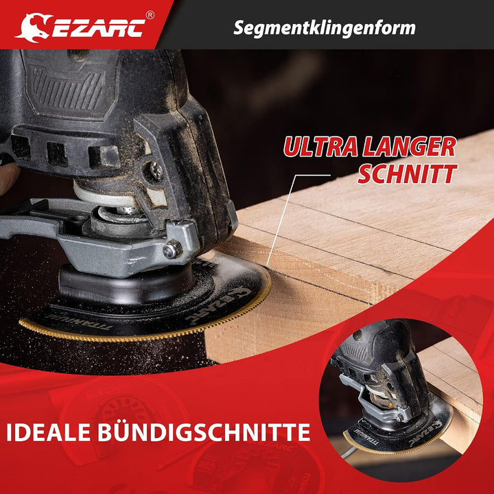 EZARC Oszillierende Multitool Sägeblätter Titanium, 4 tlg Tauchschneiden, Multitool-Klingen für Meta