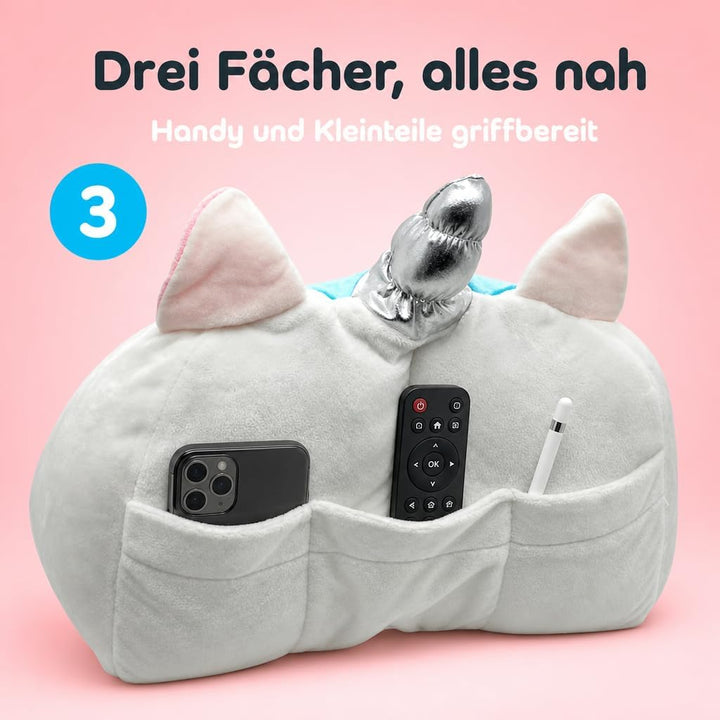 MIJOMA Tablet-Kissen für eReader Buch Tablets bis 12,9" Zoll, ideal für Bett, Sofa, Tisch, Kuschelki