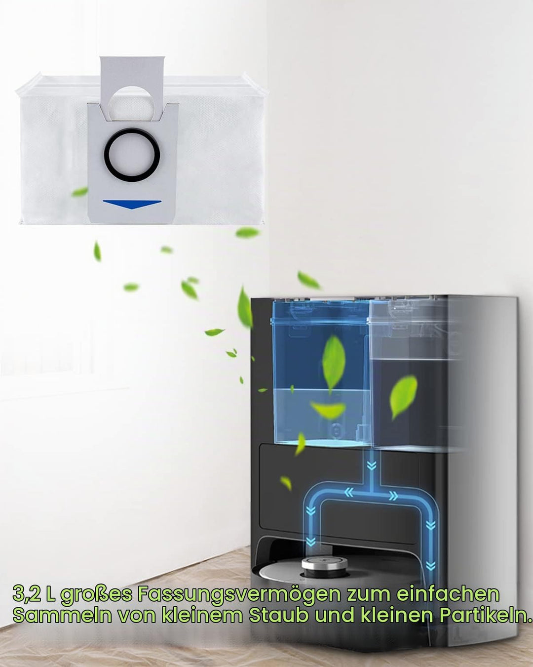 12 Stück Staubbeutel Zubehör für Ecovacs Deebot X1 Omni &amp; X1 e Omni,T20 omni,T20e Omni Absaugstation