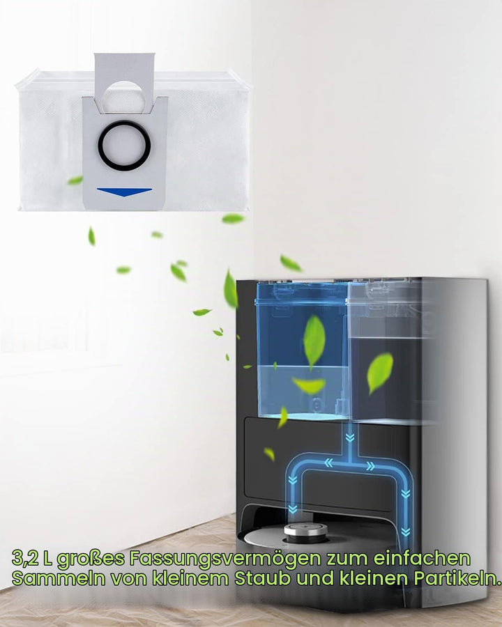 12 Stück Staubbeutel Zubehör für Ecovacs Deebot X1 Omni &amp; X1 e Omni,T20 omni,T20e Omni Absaugstation