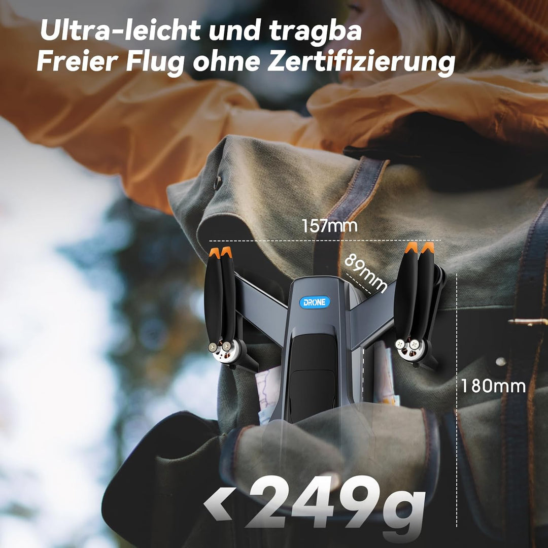 P17 GPS Drohne mit Kamera 4K für Erwachsene, bürstenloser Motor, 54 Min Flugzeit mit 3 Akkus, unter