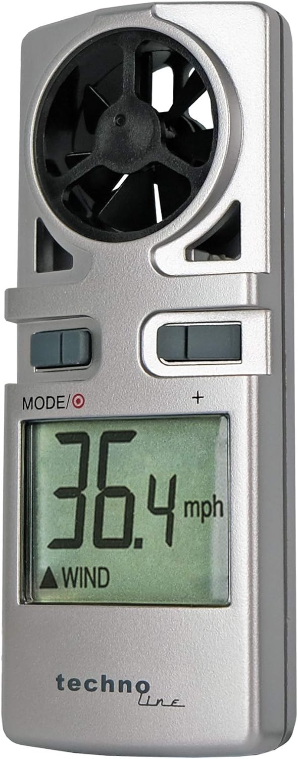 Technoline Windmesser EA 3000, Grau, 3,8 x 1,7 x 9,8 cm