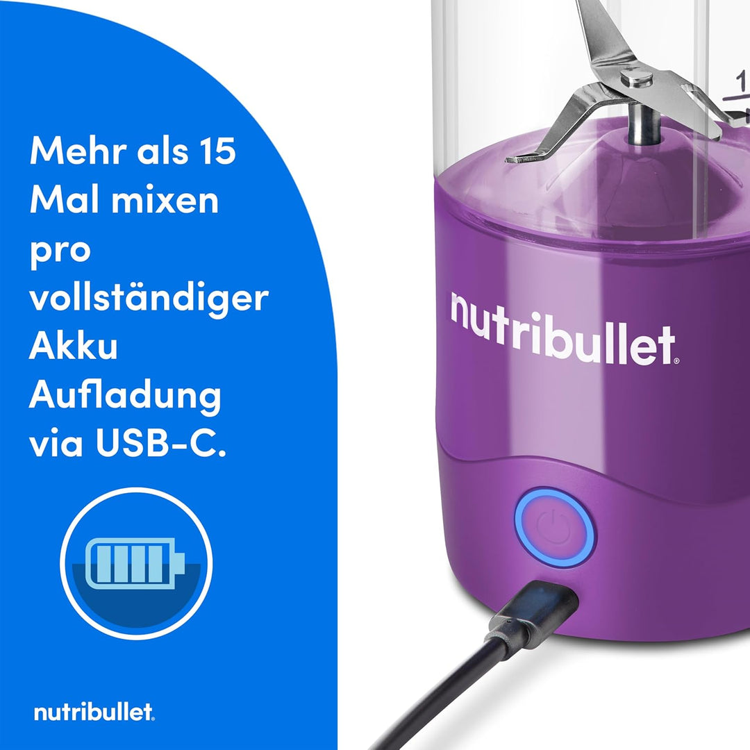 nutribullet Stabmixer, Stabmixer, 475ml BPA frei, Tragbarer Mixer, Multifunktionsmixer, USB-C Ladege