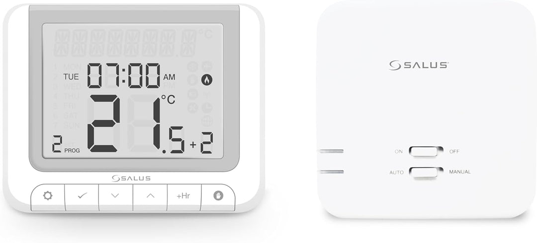 Salus RT520RF Batteriebetriebener Digital Programmierbarer Funk-Raumthermostat Funk-Thermostat mit g