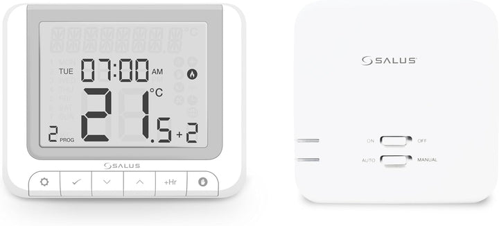 Salus RT520RF Batteriebetriebener Digital Programmierbarer Funk-Raumthermostat Funk-Thermostat mit g