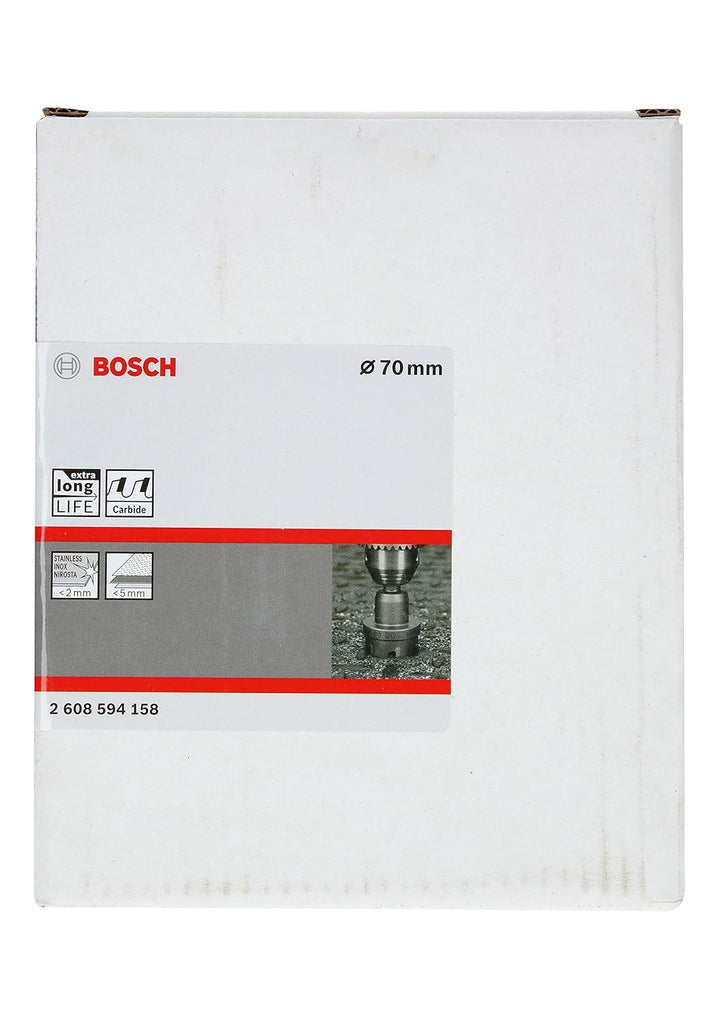 Bosch Professional Carbide Lochsäge Precision for Sheet Metal (Edelstahl, Ø 70 mm, Zubehör Bohrmasch