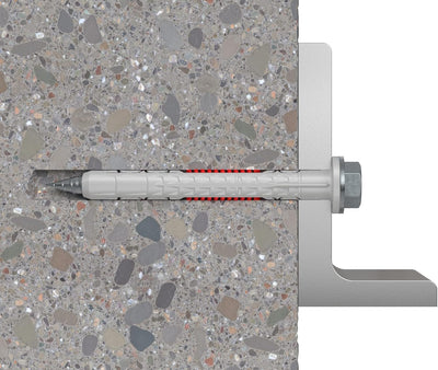 fischer DuoXpand 10 x 120 FUS, hochwertiger Universaldübel mit Sechskantschraube & angeformter U-Sch