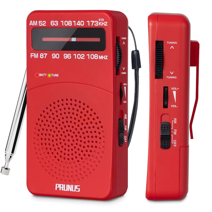 PRUNUS J-166 AM FM UKW Radio Batteriebetrieben, Transistorradio Weltempfänger Radio mit grossartiger