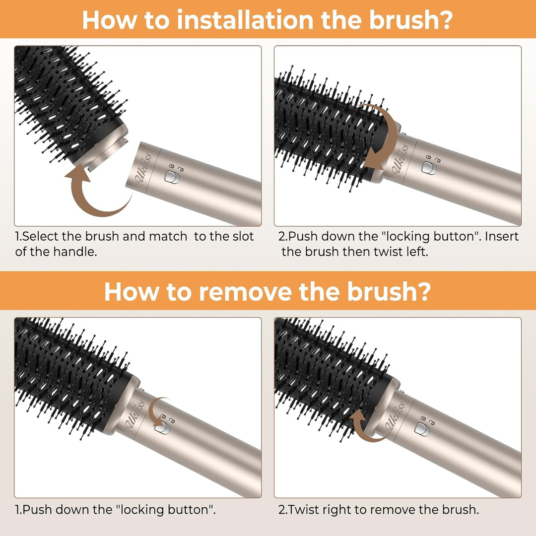 Haarstyler 6 in 1, 1000w Hairstyler Airstyler Haarstyling Geräte, Rundbürstenföhn Ionen Air Lockenst