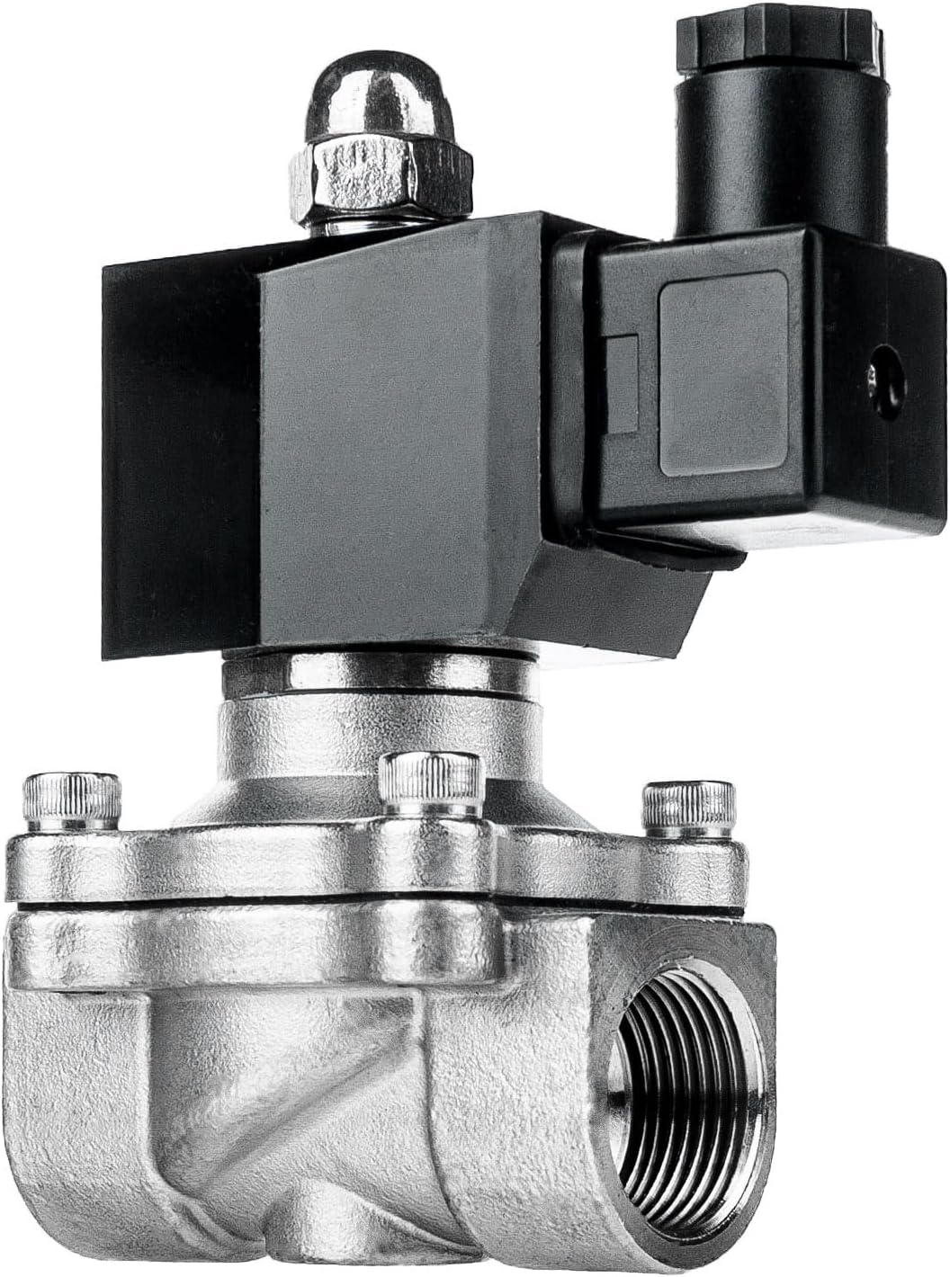FSA Magnetventil Edelstahl 304 3/4" 24V DC 0-10 bar Viton stromlos geschlossen, 3/4" 24v DC