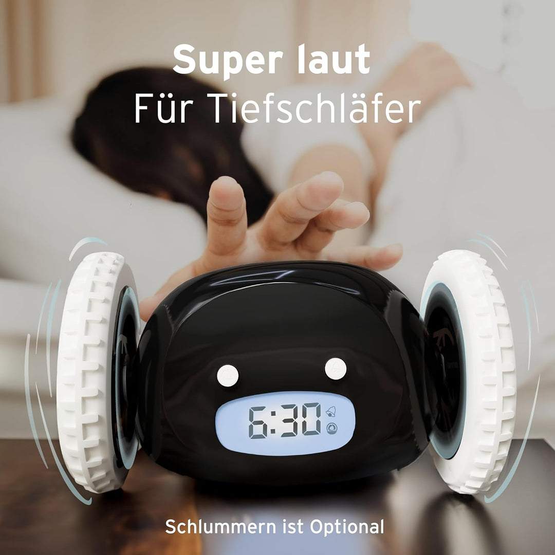 CLOCKY Lauter Wecker Digital Wecker Laut für tiefschläfer Erwachsene Jugendliche Lustig für schwerhö