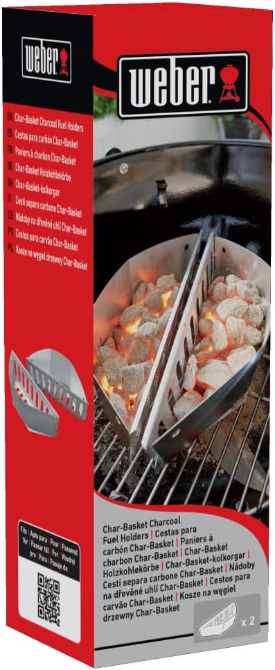 Weber Kohlekörbe für alle Holzkohlegrills in Kettle Form, stabil& robust, ermöglicht leicht direktes