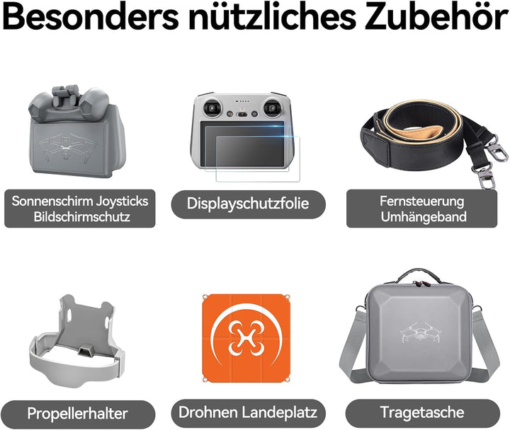 DJI Air 3S Fly More Combo (RC 2 Fernsteuerung mit Bildschirm) mit Vielseitiges Zubehör, Drohne mit 1