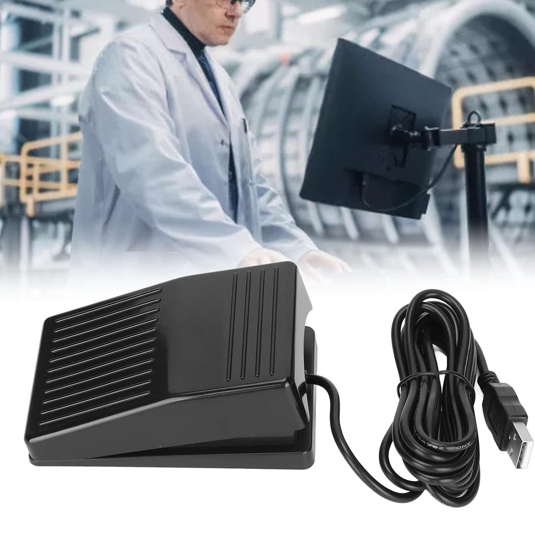 Dpofirs USB-Fusspedal-Schalterpedal, USB Foot Switch Pedal, Universal-Videospiel-PC-Freisprech-Fusss