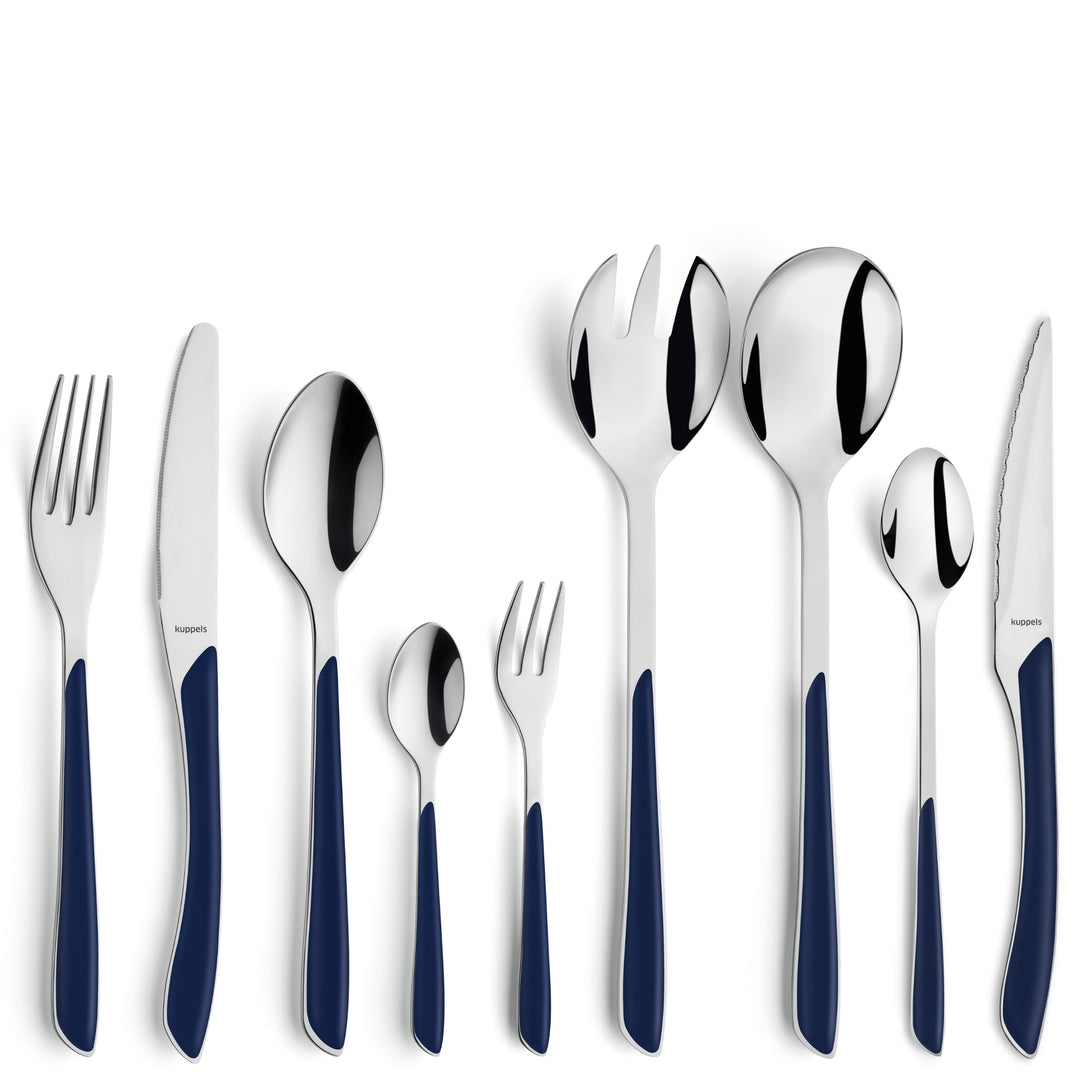 Kuppels PRISMA Besteck Set aus Edelstahl matt, Essbesteck 44-teilig, für 6 Personen, hochwertige Kun
