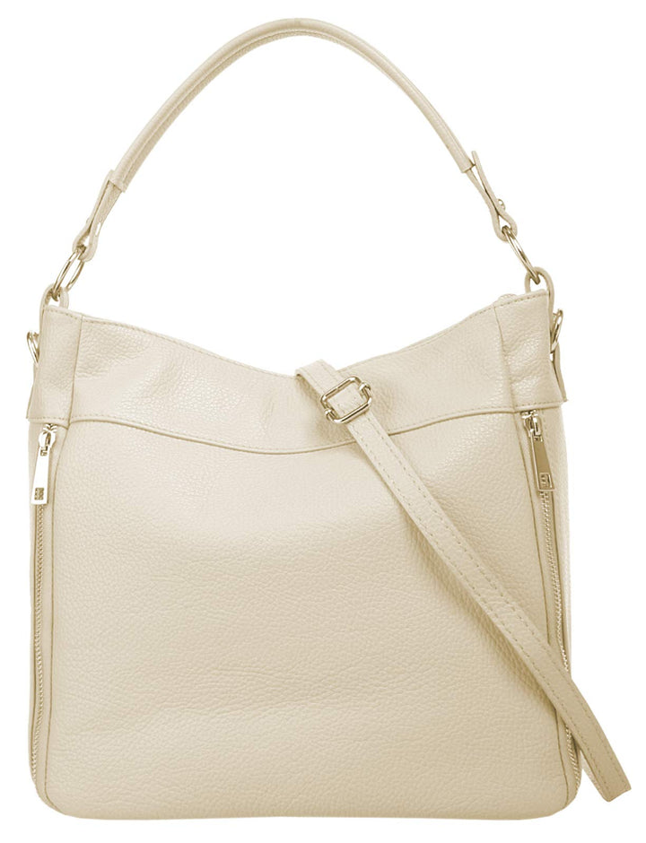 Handtasche Echt Leder Damen 020843 Made in Italy, Smartphonefach, Damentasche aus Rindleder, Umhänge