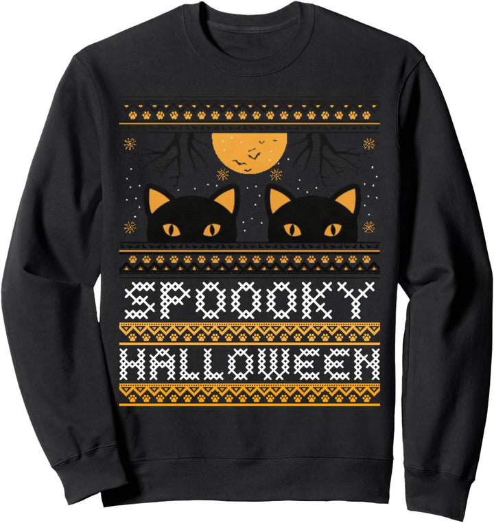 Spooky Halloween Cats lustiges Kostüm Sweatshirt