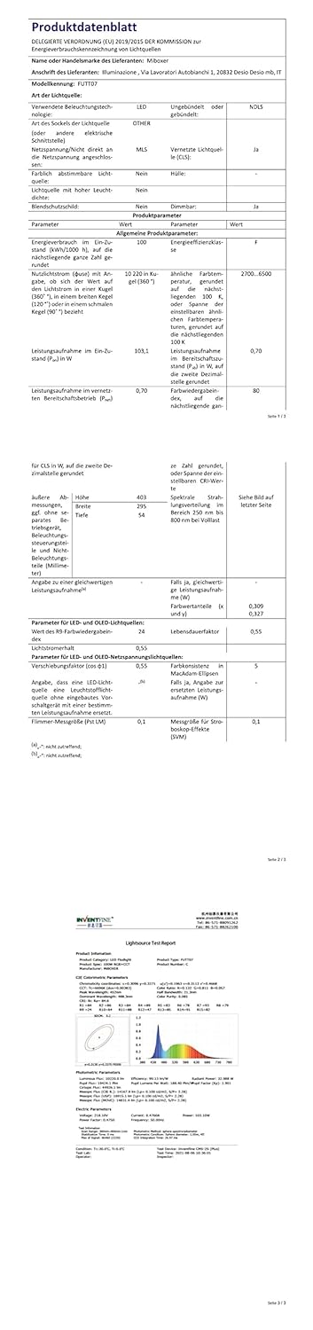 LIGHTEU®, Milight miboxer 100W AC100~240V Flutlicht RGBCCT Mehrfarbenwechsel und Farbtemperatur eins