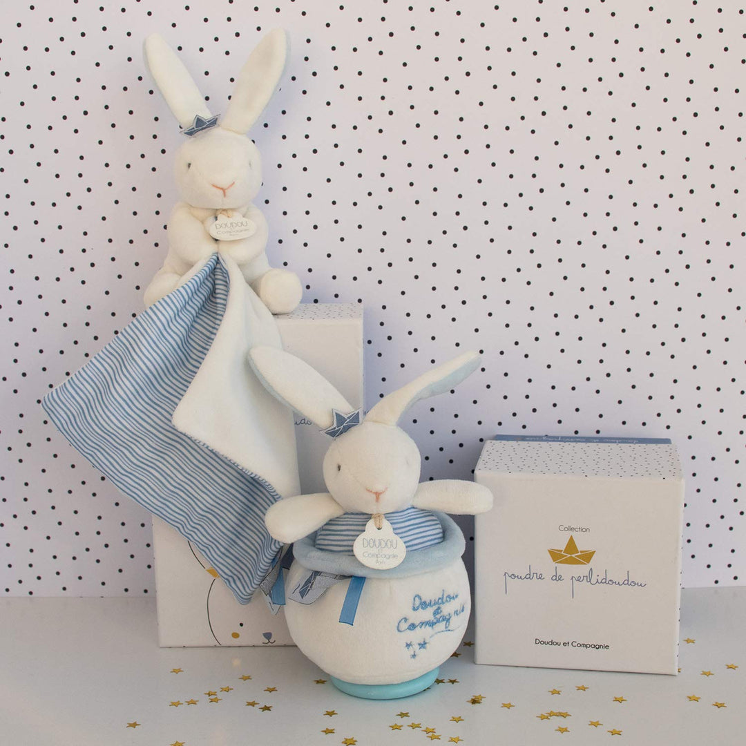 Doudou et Compagnie DC3520 KANINCHEN MATELOT - Spieluhr, blau