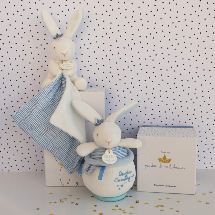 Doudou et Compagnie DC3520 KANINCHEN MATELOT - Spieluhr, blau
