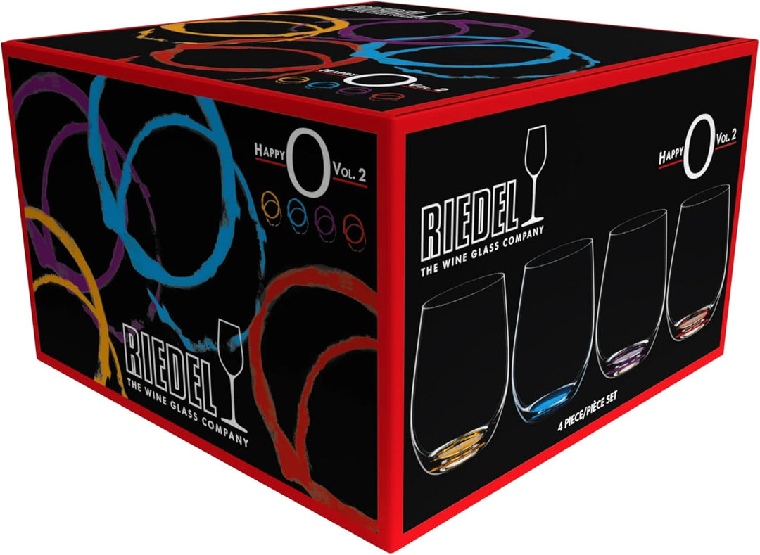 Riedel 5414/88 Happy O Weinglas, mehrfarbig, 4 Stück Modern, Modern