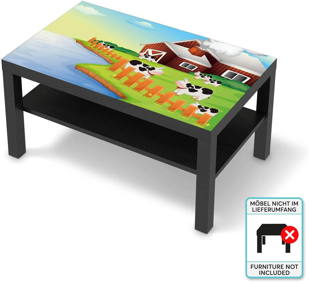 Möbelfolie für Kinder - passend für IKEA Lack Tisch 90x55 cm I Tolle Möbeldeko für Kinderzimmer Deko