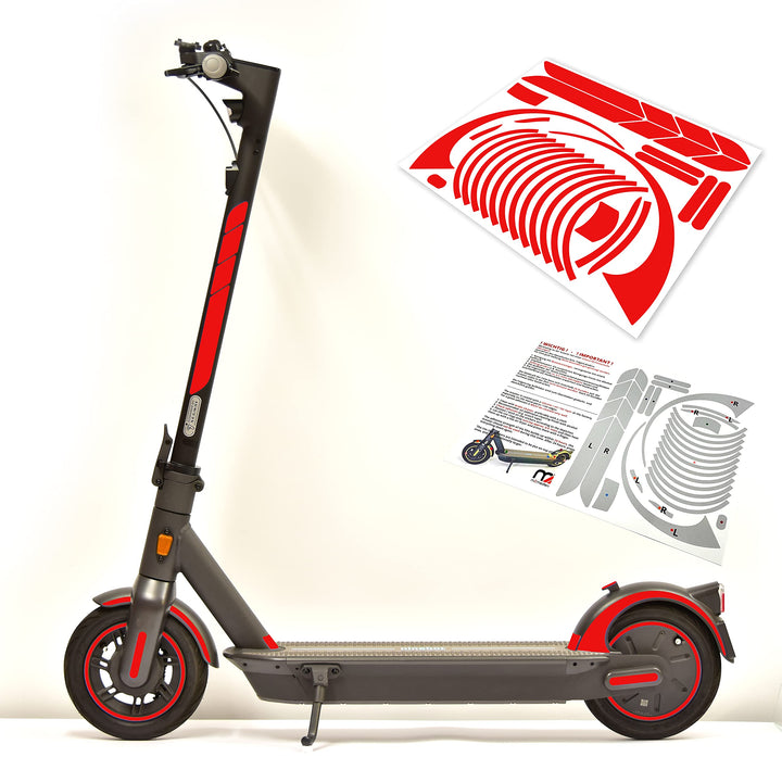 Aufkleber-Set/Sticker Set - 25-teilig auf 34x22cm Bogen geeignet für Segway Ninebot Max g30d E-Scoot